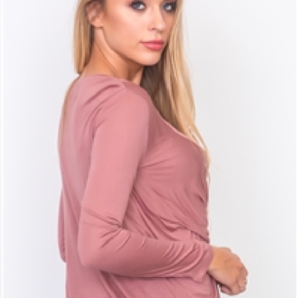 SIDE TIE JERSEY TOP - Picture 2 of 3